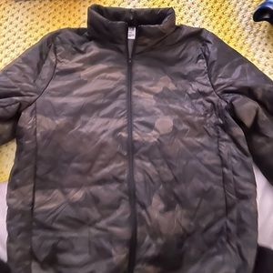 Pink camo full zip rain jacket